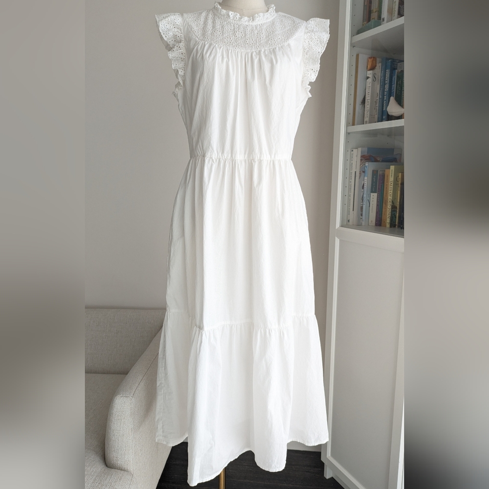 Greylin Cotton Eyelet Midi Dress